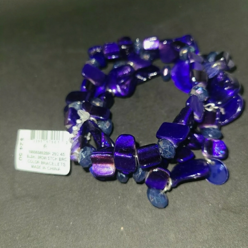 Blue Shell 3 Row Stretch Style - Picture 4 of 4
